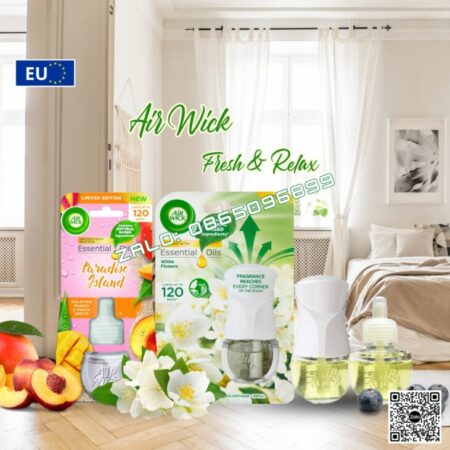 LỌ TINH DẦU THIÊN NHIÊN AIR WICK 19ML, THƠM PHÒNG, HỖ TRỢ KHỬ MÙI, NHẬP KHẨU CHÍNH HÃNG