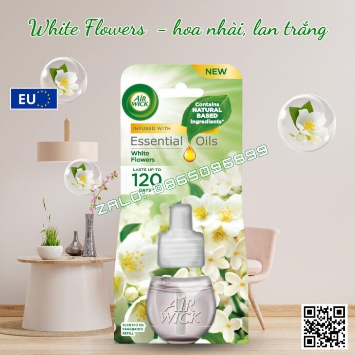 Lọ tinh dầu thiên nhiên Air Wick 19ml, thơm phòng, hỗ trợ khử mùi, nhập khẩu chính hãng Châu Âu