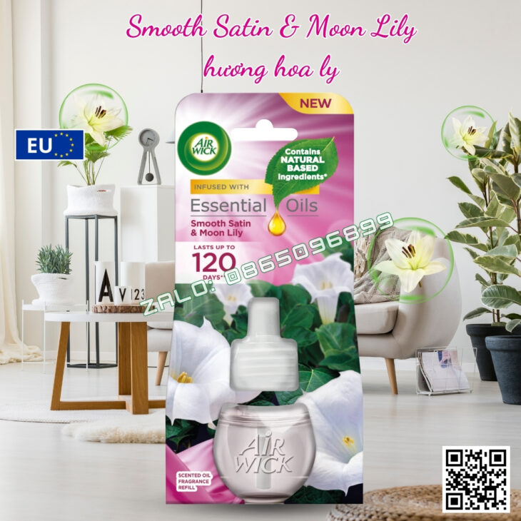 Lọ tinh dầu thiên nhiên Air Wick 19ml, thơm phòng, hỗ trợ khử mùi, nhập khẩu chính hãng Châu Âu