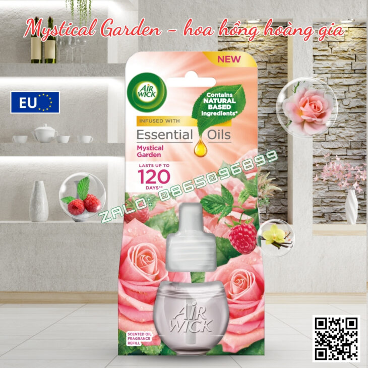 Lọ tinh dầu thiên nhiên Air Wick 19ml, thơm phòng, hỗ trợ khử mùi, nhập khẩu chính hãng Châu Âu