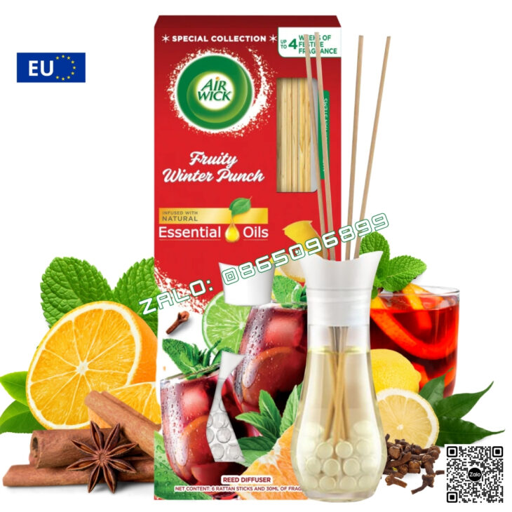 TINH DẦU KHUẾCH TÁN QUE MÂY AIR WICK 25ml, TINH DẦU THIÊN NHIÊN, THƠM PHÒNG, KHỬ MÙI, CHÍNH HÃNG