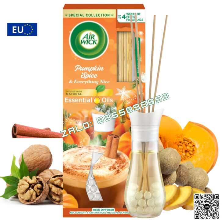 TINH DẦU KHUẾCH TÁN QUE MÂY AIR WICK 25ml, TINH DẦU THIÊN NHIÊN, THƠM PHÒNG, KHỬ MÙI, CHÍNH HÃNG