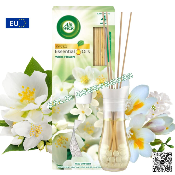 TINH DẦU KHUẾCH TÁN QUE MÂY AIR WICK 25ml, TINH DẦU THIÊN NHIÊN, THƠM PHÒNG, KHỬ MÙI, CHÍNH HÃNG