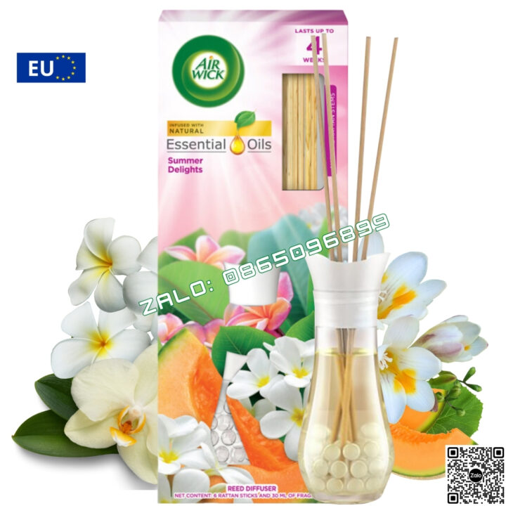 TINH DẦU KHUẾCH TÁN QUE MÂY AIR WICK 25ml, TINH DẦU THIÊN NHIÊN, THƠM PHÒNG, KHỬ MÙI, CHÍNH HÃNG