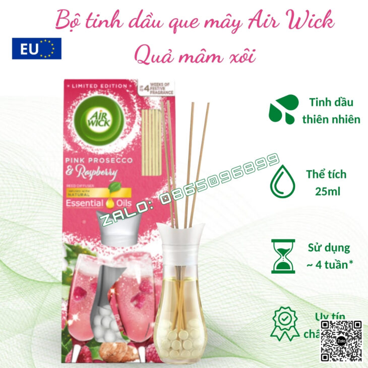 BỘ KHUẾCH TÁN QUE MÂY TINH DẦU CAO CẤP BARTEK 100ml, thơm phòng, hỗ trợ khử mùi, hàng chính hãng