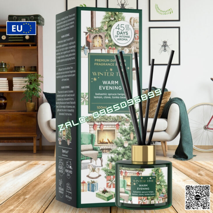 TINH DẦU KHUẾCH TÁN QUE MÂY BARTEK 100ml, TINH DẦU THIÊN NHIÊN, THƠM PHÒNG, KHỬ MÙI, CHÍNH HÃNG