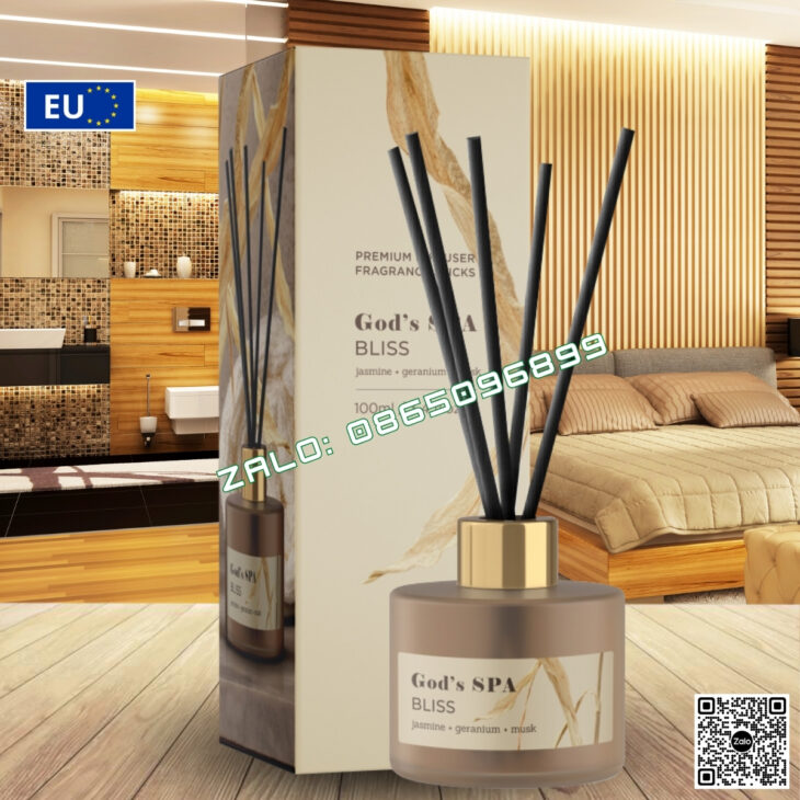 TINH DẦU KHUẾCH TÁN QUE MÂY BARTEK 100ml, TINH DẦU THIÊN NHIÊN, THƠM PHÒNG, KHỬ MÙI, CHÍNH HÃNG