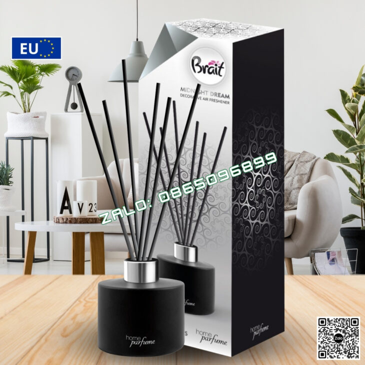 TINH DẦU KHUẾCH TÁN QUE MÂY BRAIT 100ml, TINH DẦU THIÊN NHIÊN, THƠM PHÒNG, KHỬ MÙI, CHÍNH HÃNG