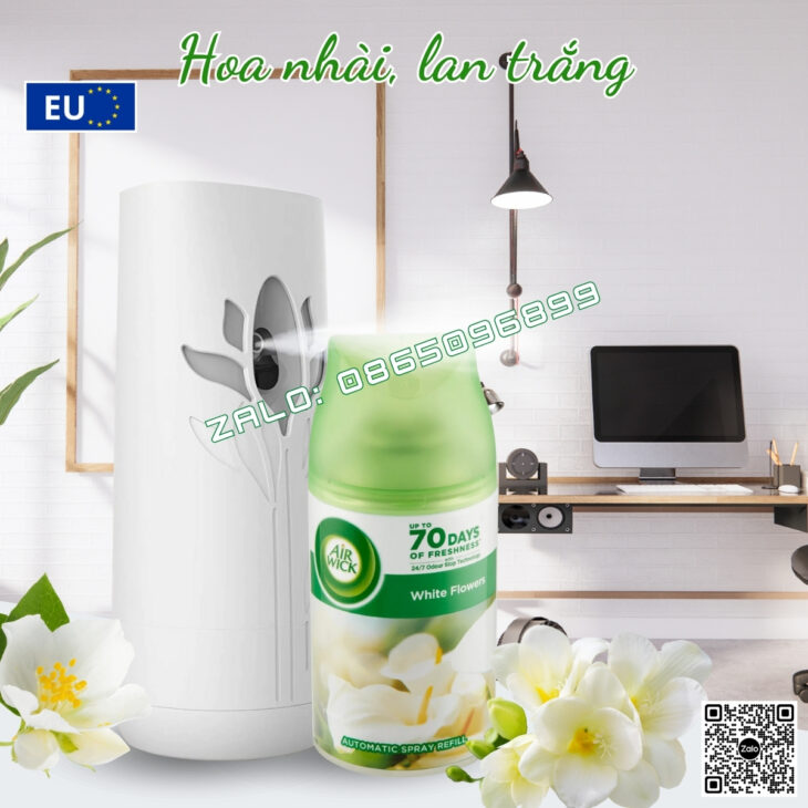 BỘ XỊT TINH DẦU TỰ ĐỘNG AIR WICK 250ML, HỖ TRỢ KHỬ MÙI, THƠM PHÒNG, NHẬP KHẨU CHÂU ÂU CHÍNH HÃNG