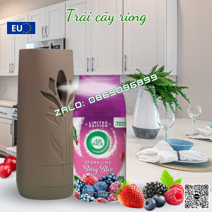 BỘ XỊT TINH DẦU TỰ ĐỘNG AIR WICK 250ML, HỖ TRỢ KHỬ MÙI, THƠM PHÒNG, NHẬP KHẨU CHÂU ÂU CHÍNH HÃNG