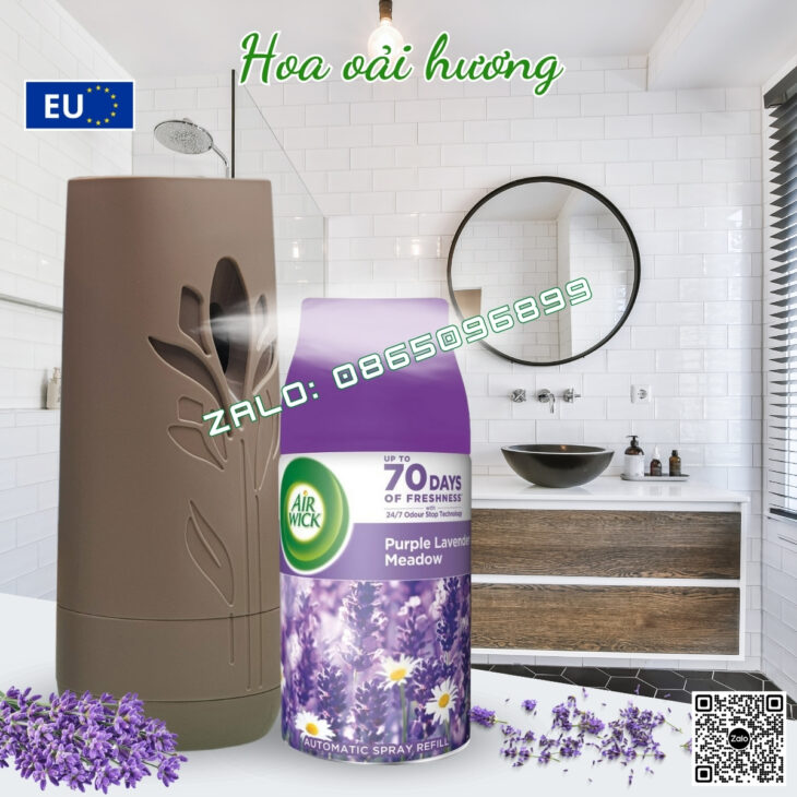 BỘ XỊT TINH DẦU TỰ ĐỘNG AIR WICK 250ML, HỖ TRỢ KHỬ MÙI, THƠM PHÒNG, NHẬP KHẨU CHÂU ÂU CHÍNH HÃNG