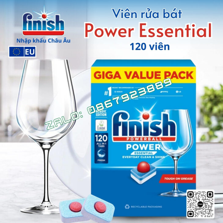 VIÊN RỬA BÁT FINISH NHẬP KHẨU CHÂU ÂU CHÍNH HÃNG, UY TÍN, CHẤT LƯỢNG