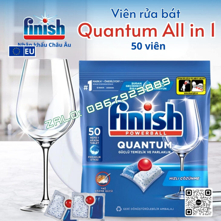 VIÊN RỬA BÁT FINISH NHẬP KHẨU CHÂU ÂU CHÍNH HÃNG, UY TÍN, CHẤT LƯỢNG