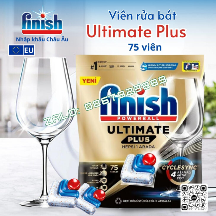 VIÊN RỬA BÁT FINISH NHẬP KHẨU CHÂU ÂU CHÍNH HÃNG, UY TÍN, CHẤT LƯỢNG