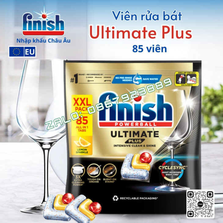 VIÊN RỬA BÁT FINISH NHẬP KHẨU CHÂU ÂU CHÍNH HÃNG, UY TÍN, CHẤT LƯỢNG