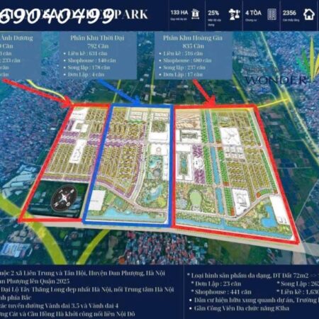 Mở Booking Quỹ Căn Ngoại Giao VINHOMES WONDER PARK – ĐAN PHƯỢNG- LH EM LINH 0969.04.04.99