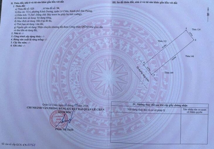 Đất 73m phân lô 788 Thiên Lôi, đường 19m, vỉa hè 4m, Giá 5.1 tỉ gần Chung Cư Hoàng Huy