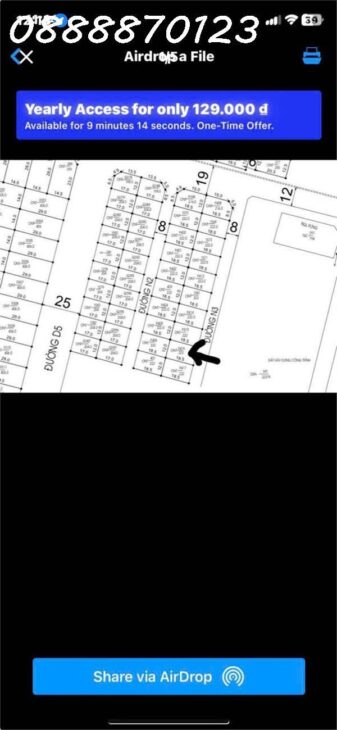 Bán đất nền giá cực chất 365 triệu, 222m2 tại xã Phước Hữu, Ninh Phước, Ninh Thuận