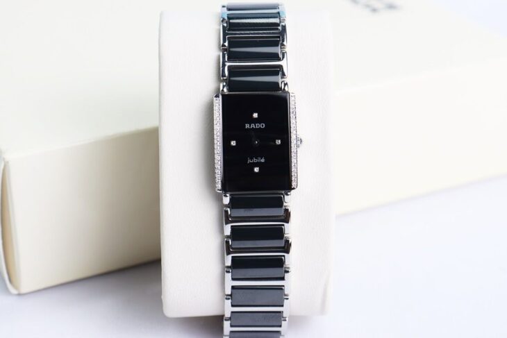 ĐH Nữ : Rado Integral Jubile R204307, Đá Ceramic, Niềng & cọc số Full Kim Cương, Siêu Đẹp.