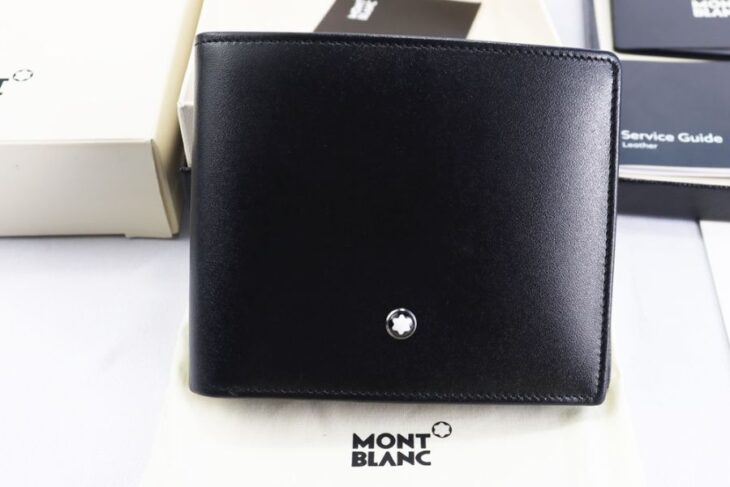 Ví Nam Montblanc – Da đen Chính Hãng nguyên chiếc – Mới 100% full Hộp, Sổ, Thẻ