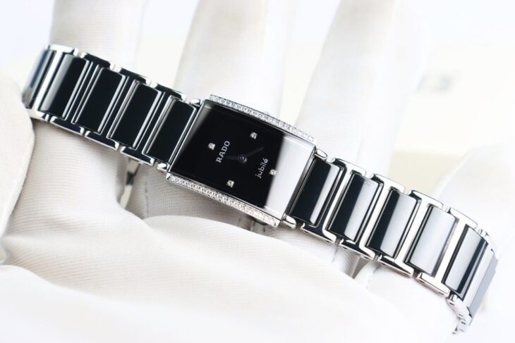 ĐH Nữ : Rado Integral Jubile R204307, Đá Ceramic, Niềng & cọc số Full Kim Cương, Siêu Đẹp.