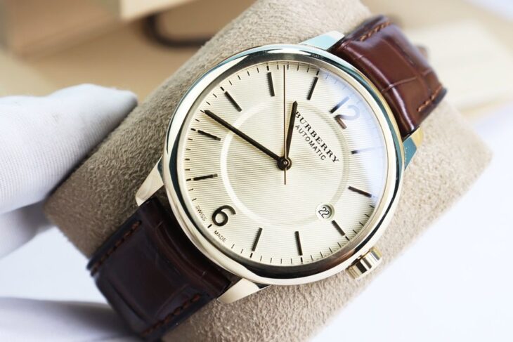 ĐH Nam : Burberry The Classic Round BU10302 Automatic mạ Vàng, Size 40mm – Fullbox.