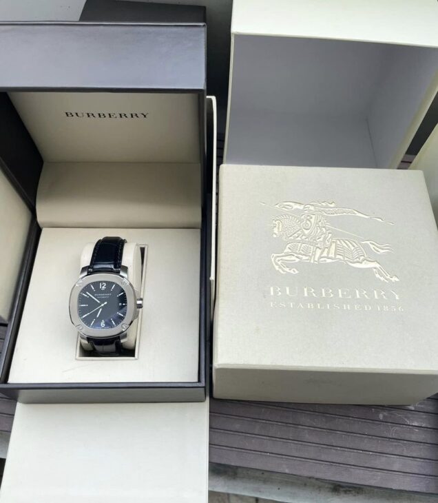 ĐH Nam : Burberry Britain BBY1202 Automatic, Dây Da, Size 43mm – Fullbox…