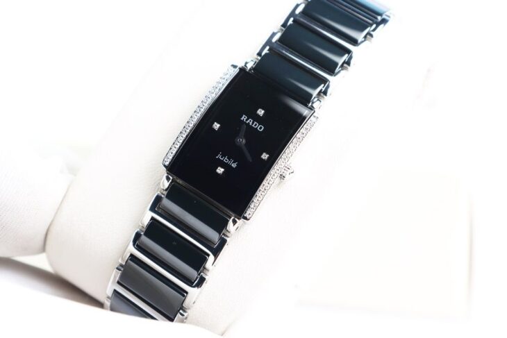 ĐH Nữ : Rado Integral Jubile R204307, Đá Ceramic, Niềng & cọc số Full Kim Cương, Siêu Đẹp.