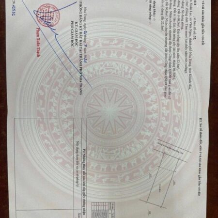 Cần bán lô đất hẻm 247 Cầu Dứa Phú Nông, Vĩnh Ngọc- Nha Trang- Khánh Hoà