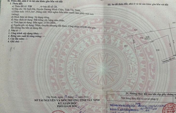 ĐẤT ĐẸP – ĐẦU TƯ SINH LỜI – Vị Trí Tại : Phước Bình 1 – Xã Suối Đá – Dương Minh Châu – Tây Ninh