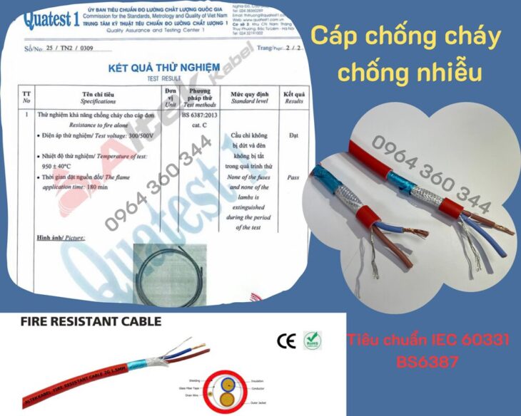 Hàng sẵn kho – Cáp tín hiệu chống cháy, chống nhiễu (Al Foil)