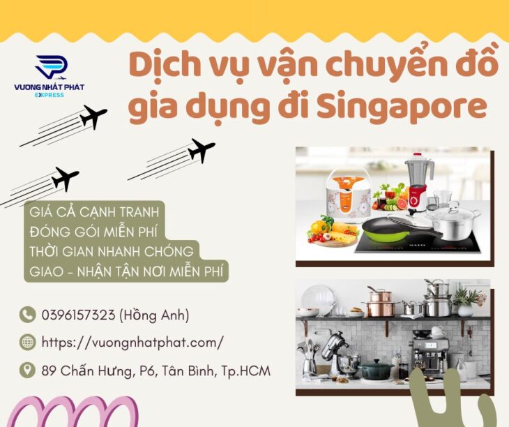 Dịch vụ vận chuyển đồ gia dụng đi Singapore giá rẻ