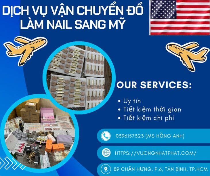 Dịch Vụ Gửi Đồ Làm Nail Đi Mỹ Uy Tín