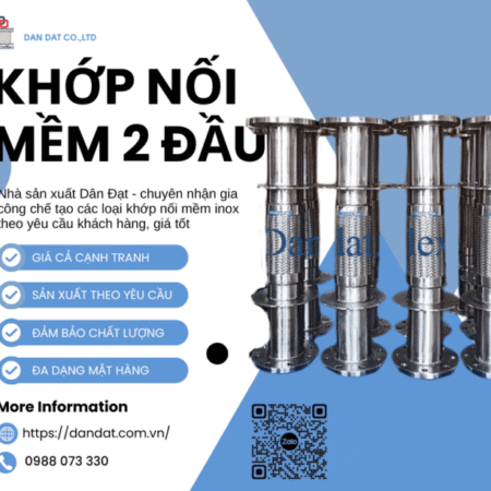 Khớp Nối Mềm Inox 2 Đầu – Khớp nối mềm inox lắp rắc co, Ống mềm inox rắc co ren