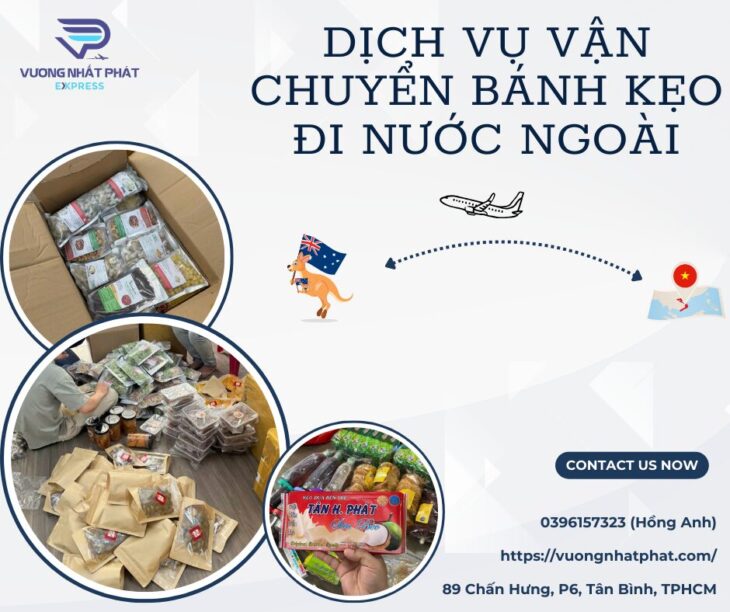 Gửi bánh kẹo đi Úc tại Vương Nhất Phát Express