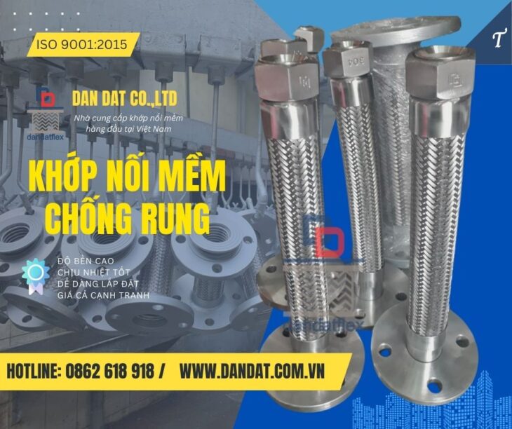 Khớp nối inox nối bích/ Khớp nối mềm chống rung/ khớp nối kim loại nối ren/ khớp nối mềm máy bơm