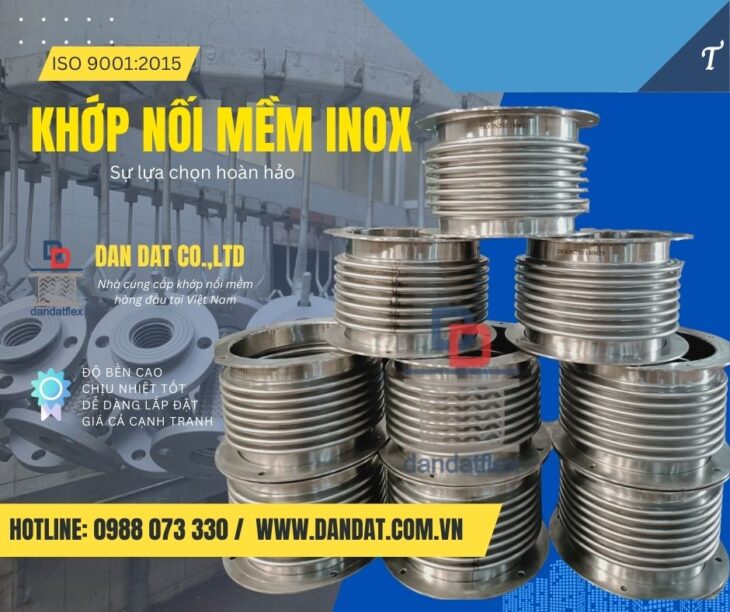 Khớp nối inox nối bích/ Khớp nối mềm chống rung/ khớp nối kim loại nối ren/ khớp nối mềm máy bơm