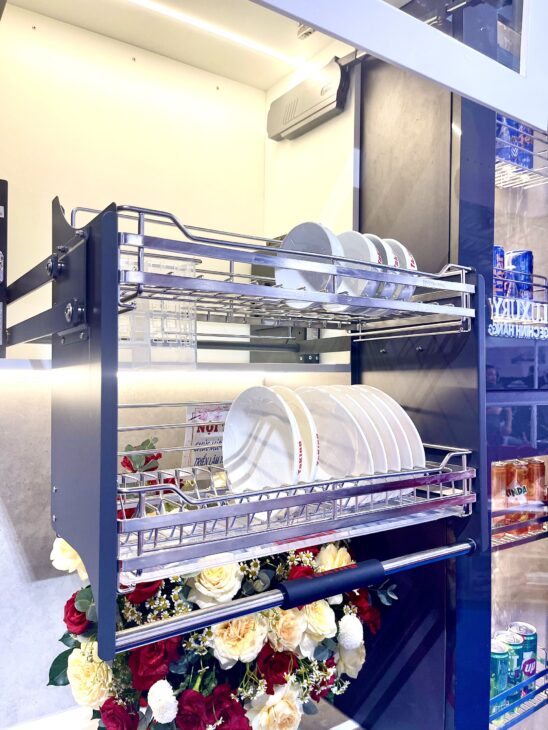 Kệ Bát Đĩa Nâng Hạ Di Động Thông Minh, Chất Liệu SUS 304 Cao Cấp, An Toàn Sử Dụng TaKing