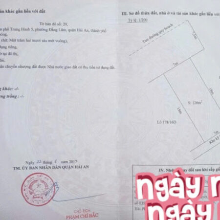 Bán đất Biệt thự lô 16 Lê Hồng Phong, 126m, ngang 7m, đường 15m, giá 11.6 tỉ Bán đất Biệt thự lô 16 Lê Hồng Phong, 126m, ngang 7m, đường 15m, giá 11.6 tỉ