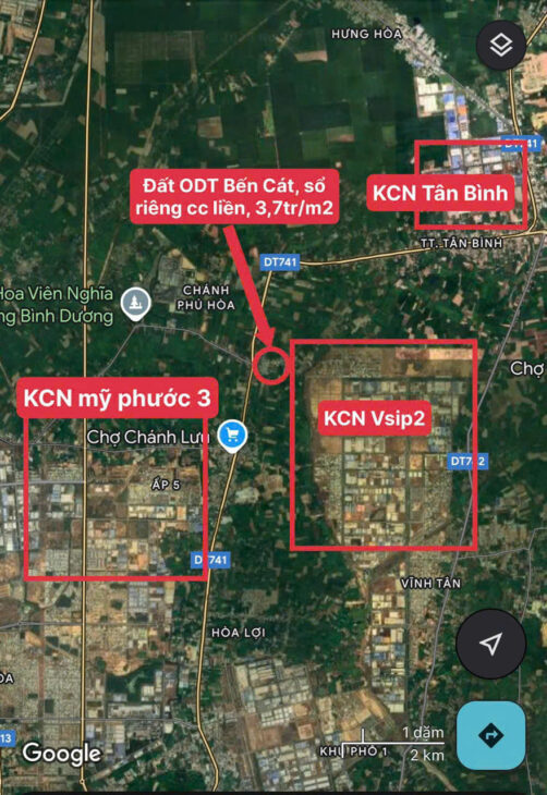 BÁN LÔ ĐẤT ĐẸP – TRUNG TÂM TP. BẾN CÁT – GIÁ ĐẦU TƯ 450tr
