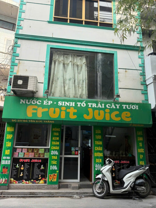 GIÁ TỐT – CHÍNH CHỦ CẦN NHƯỢNG NHANH QUÁN NƯỚC ÉP/SINH TỐ TRÁI CÂY TƯƠI SẠCH TẠI AN DƯƠNG, LÊ CHÂN,