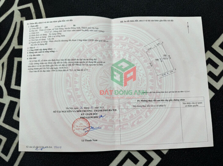 BÁN ĐẤT 76.6M2 LỖ GIAO VIỆT HÙNG ĐÔNG ANH – NGAY CỔNG DỰ ÁN SVĐ QUỐC GIA