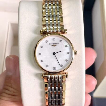 ĐH Nữ Longines La Grande L4.209.2.87.7 Demi vàng, Mặt xà cừ, đính Kim Cương Fullbox