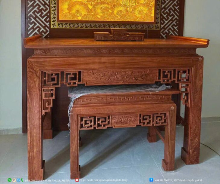 Gửi tủ thờ, đồ nội thất gỗ đi Úc bằng đường biển – giao tận nhà