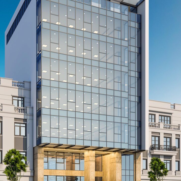 BUILDING PHỐ TRẦN THÁI TÔNG, CẦU GIẤY, DIỆN TÍCH 122M2, 8 TẦNG NỔI + TUM, CÓ HẦM. CHO THUÊ 250