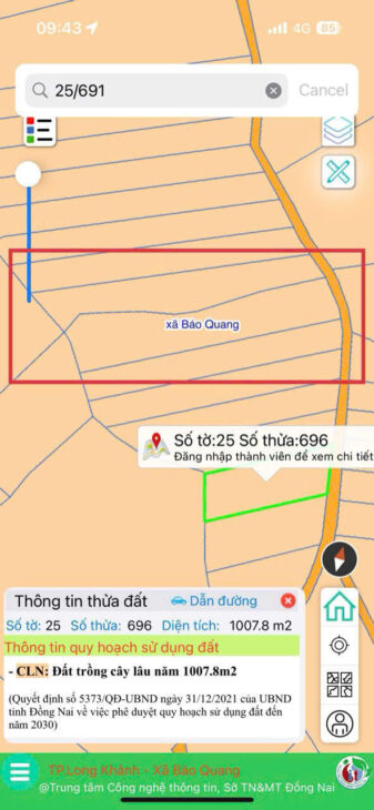 Bán lỗ 2 mảnh đất 3600m2 tại xã Bảo Quang cùng 1 mảnh tách ra chỉ 2.x tỷ.