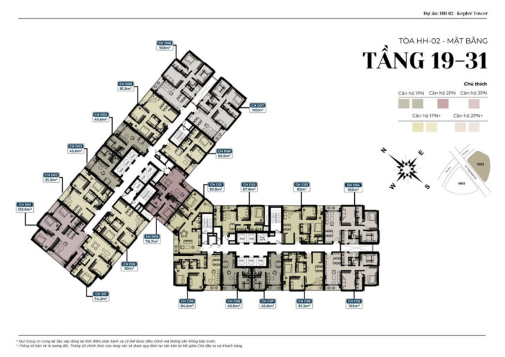 Bán căn góc 3PN dt 122m2 dự án Tháp đôi Kepler Tower Mỗ Lao. 9,5 tỷ full nội thất, ck 3%, HTLS 0%