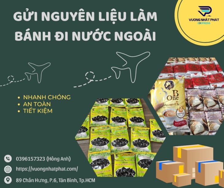 Những lưu ý khi gửi nguyên liệu làm bánh đi Úc