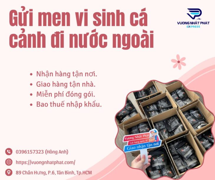 Dịch vụ gửi men vi sinh hồ cá đi Úc an toàn