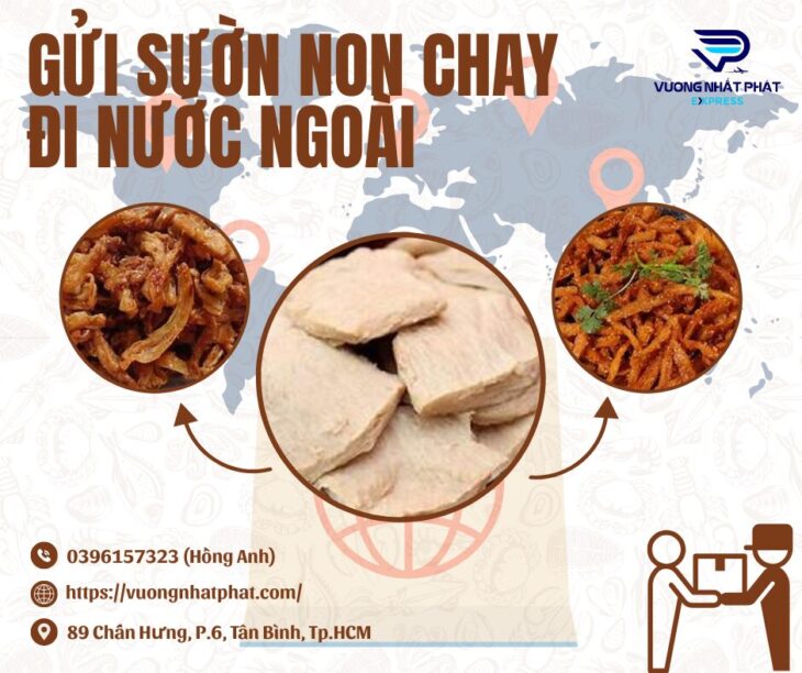 Gửi sườn non chay đi Mỹ dễ dàng tại Vương Nhất Phát Express